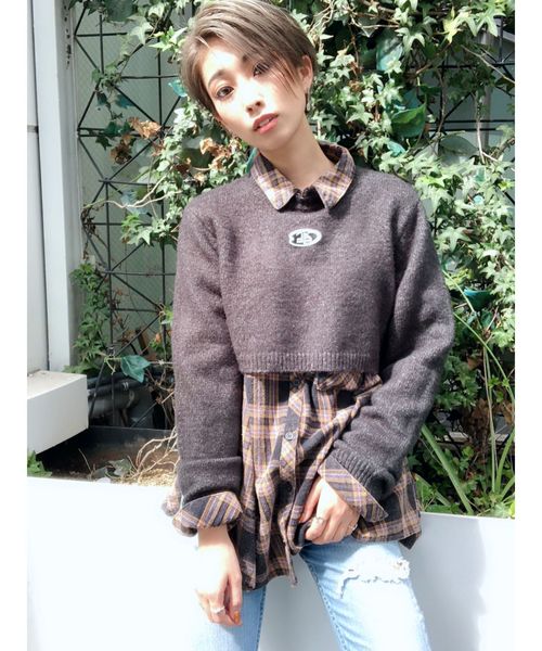 GYDA（ジェイダ）の「ショートタイトニットトップス（ニット/セーター