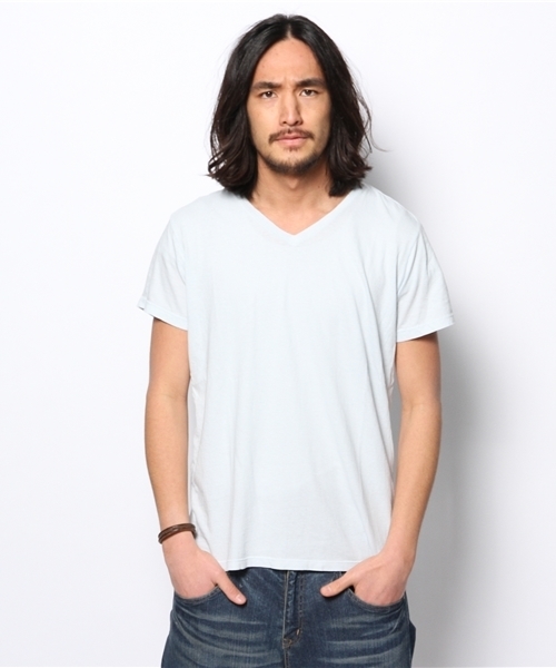 CIAOPANIC(チャオパニック)の「【SAVE KHAKI】VネックTEE(Tシャツ/カットソー・メンズ・グレー/アクア/ライトブルー/パープル/ホワイト・SMALL/MEDIUM)」の12枚目の写真