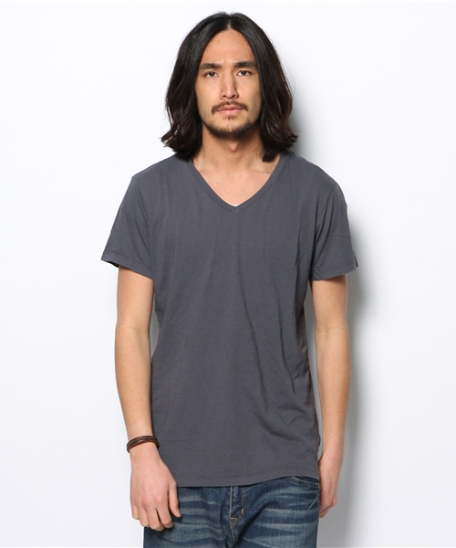 CIAOPANIC(チャオパニック)の「【SAVE KHAKI】VネックTEE(Tシャツ/カットソー・メンズ・グレー/アクア/ライトブルー/パープル/ホワイト・SMALL/MEDIUM)」の14枚目の写真