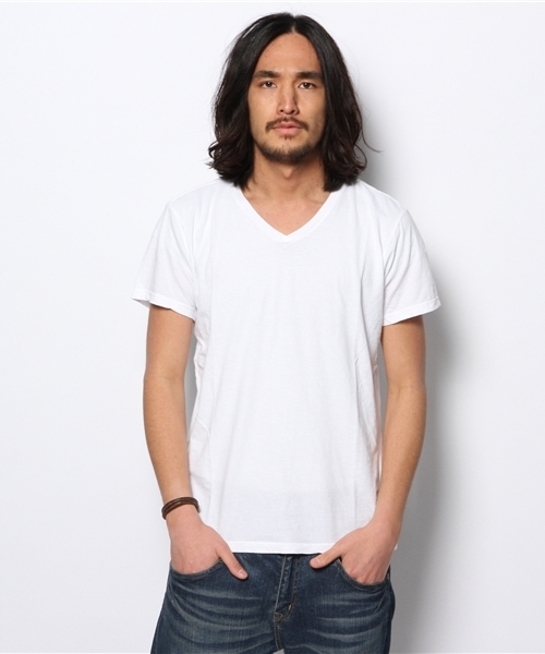 CIAOPANIC(チャオパニック)の「【SAVE KHAKI】VネックTEE(Tシャツ/カットソー・メンズ・グレー/アクア/ライトブルー/パープル/ホワイト・SMALL/MEDIUM)」の15枚目の写真