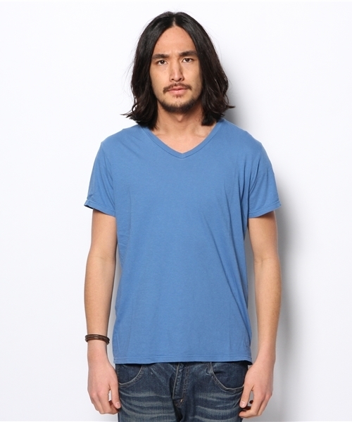 CIAOPANIC(チャオパニック)の「【SAVE KHAKI】VネックTEE(Tシャツ/カットソー・メンズ・グレー/アクア/ライトブルー/パープル/ホワイト・SMALL/MEDIUM)」の6枚目の写真