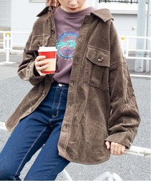 WEGO | WEGO/【WEB限定】【セットアップ対応商品】ビッグシルエットコーデュロイCPOシャツジャケット(ミリタリージャケット)