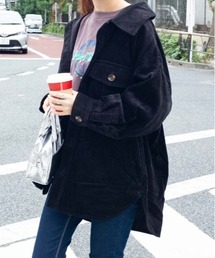 WEGO | WEGO/【WEB限定】【セットアップ対応商品】ビッグシルエットコーデュロイCPOシャツジャケット(ミリタリージャケット)