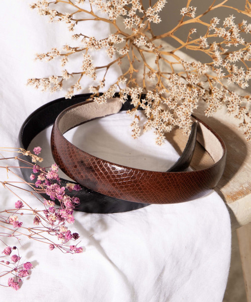 WEGO（ウィゴー）の「WEGO/パイソンカチューシャ（カチューシャ・レディース・ブラウン/ブラック/パープル・FREE）」の2枚目の写真