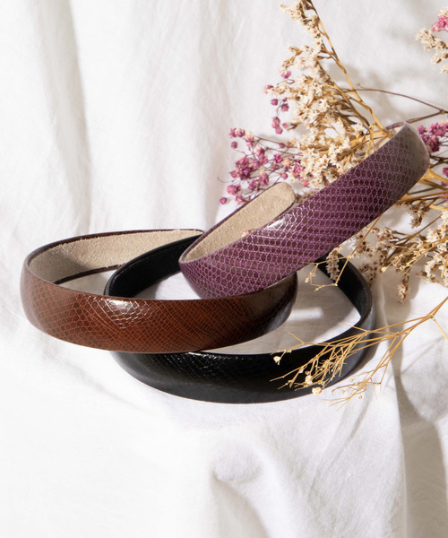 WEGO（ウィゴー）の「WEGO/パイソンカチューシャ（カチューシャ・レディース・ブラウン/ブラック/パープル・FREE）」の4枚目の写真