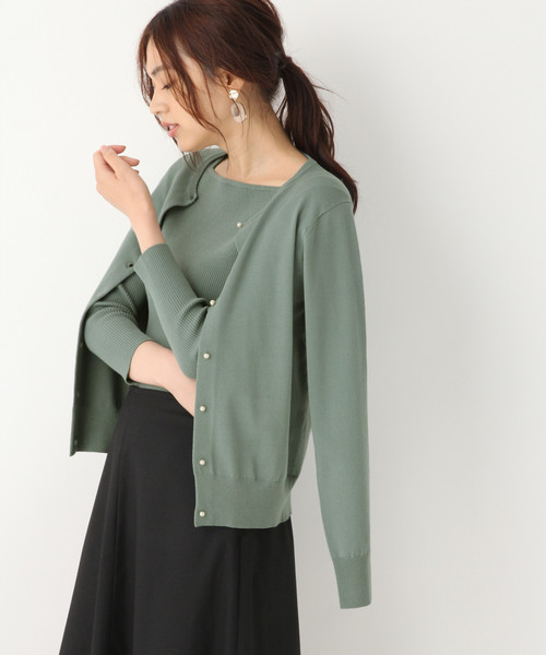 セール】洗えるパールボタンカーディガン【MATINEE LINE】/843722