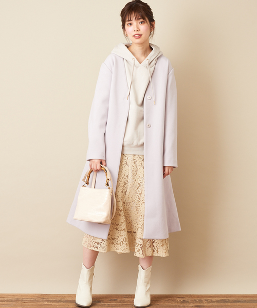 natural couture（ナチュラルクチュール）の「裏毛ゆったりパーカー（スウェット・レディース・ブラック/ベージュ/ブラウン/ボルドー/ラベンダー/グレイッシュベージュ・FREE）」の19枚目の写真