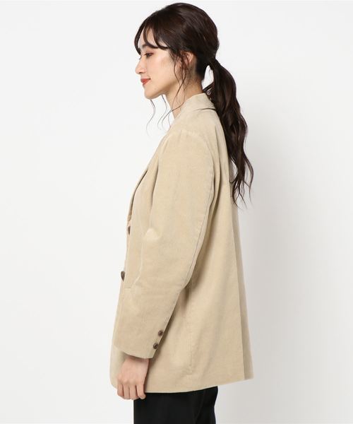 archives（アルシーヴ）の「【setupにも】コールテーラードジャケット（テーラードジャケット・レディース・ベージュ/パープル/キャメル・MEDIUM）」の4枚目の写真