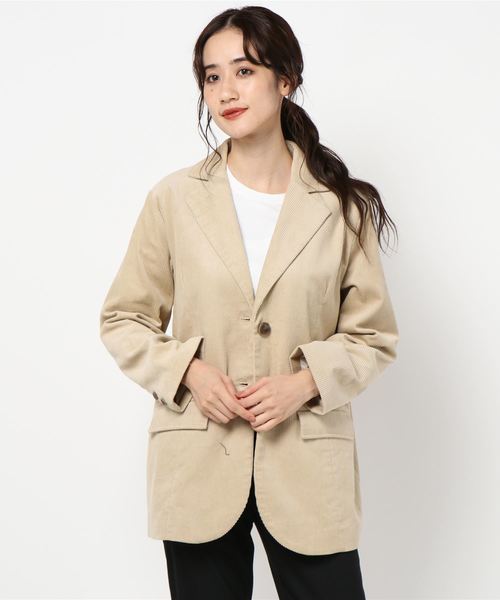 archives（アルシーヴ）の「【setupにも】コールテーラードジャケット（テーラードジャケット・レディース・ベージュ/パープル/キャメル・MEDIUM）」の10枚目の写真