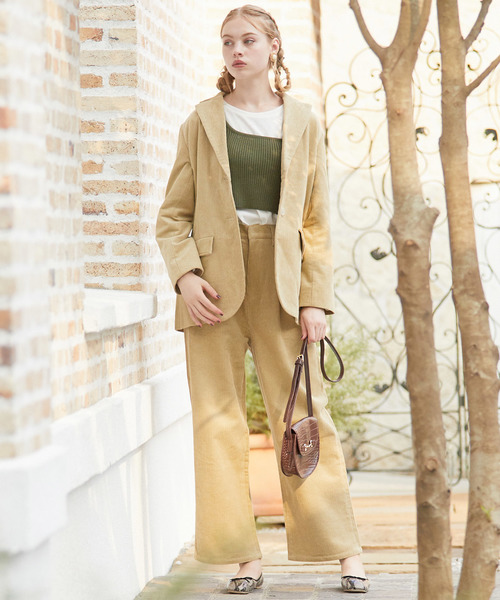 archives（アルシーヴ）の「【setupにも】コールテーラードジャケット（テーラードジャケット・レディース・ベージュ/パープル/キャメル・MEDIUM）」の7枚目の写真