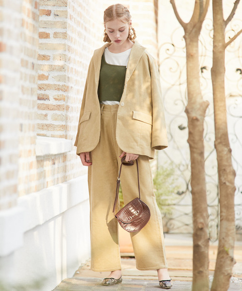 archives（アルシーヴ）の「【setupにも】コールテーラードジャケット（テーラードジャケット・レディース・ベージュ/パープル/キャメル・MEDIUM）」の8枚目の写真