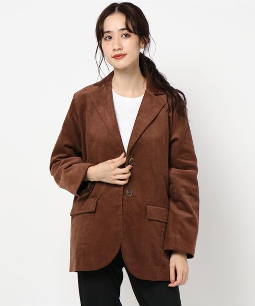 archives（アルシーヴ）の「【setupにも】コールテーラードジャケット（テーラードジャケット・レディース・ベージュ/パープル/キャメル・MEDIUM）」の12枚目の写真