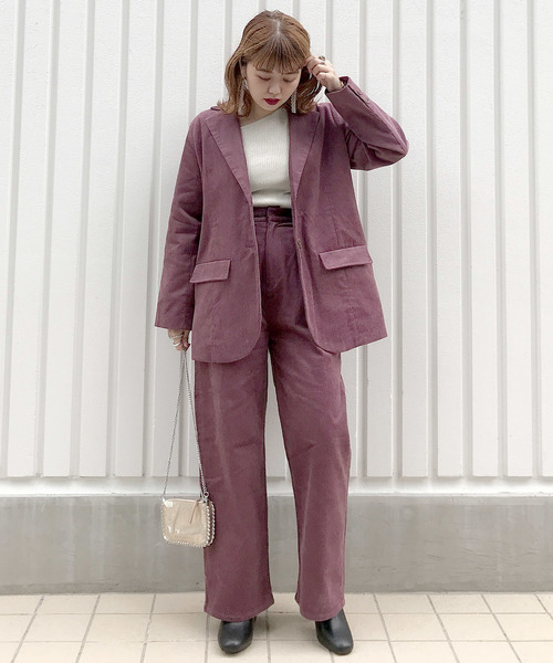archives（アルシーヴ）の「【setupにも】コールテーラードジャケット（テーラードジャケット・レディース・ベージュ/パープル/キャメル・MEDIUM）」の16枚目の写真