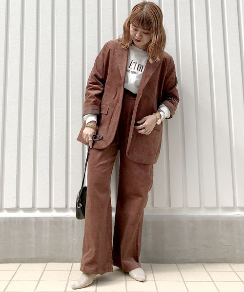 archives（アルシーヴ）の「【setupにも】コールテーラードジャケット（テーラードジャケット・レディース・ベージュ/パープル/キャメル・MEDIUM）」の15枚目の写真