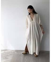 TODAYFUL | ピンタックカフタンドレス(ワンピース)