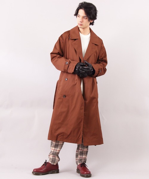 8(eight)(エイト)の「オーバーサイズツイルトレンチコート(トレンチコート・メンズ・ブラック/ブラウン/ベージュ/カーキ・MEDIUM/LARGE)」の5枚目の写真