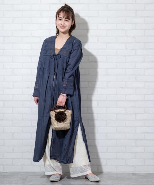 coen（コーエン）の「レースパンツ（その他パンツ・レディース・ブラウン/オフホワイト・LARGE/MEDIUM）」の14枚目の写真