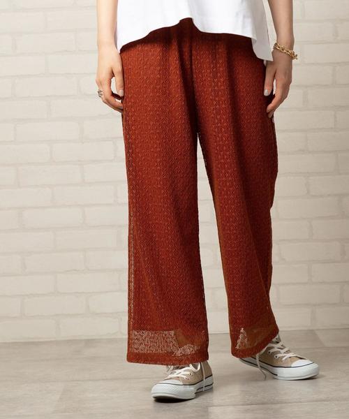 coen（コーエン）の「レースパンツ（その他パンツ・レディース・ブラウン/オフホワイト・LARGE/MEDIUM）」の9枚目の写真