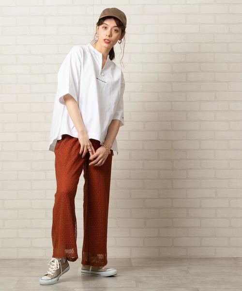 coen（コーエン）の「レースパンツ（その他パンツ・レディース・ブラウン/オフホワイト・LARGE/MEDIUM）」の8枚目の写真