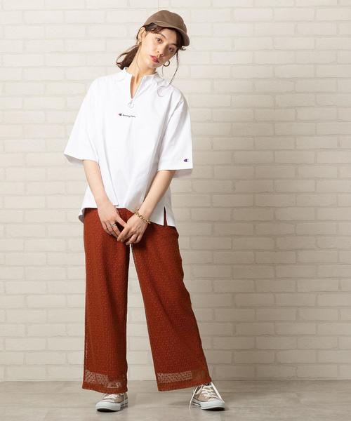 coen（コーエン）の「レースパンツ（その他パンツ・レディース・ブラウン/オフホワイト・LARGE/MEDIUM）」の7枚目の写真