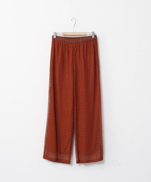 coen（コーエン）の「レースパンツ（その他パンツ・レディース・ブラウン/オフホワイト・LARGE/MEDIUM）」の4枚目の写真