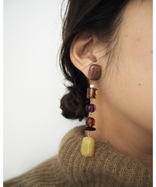 TODAYFUL（トゥデイフル）の「ミックスストーンピアス（ピアス（両耳用）・レディース・マルチ・FREE）」の3枚目の写真