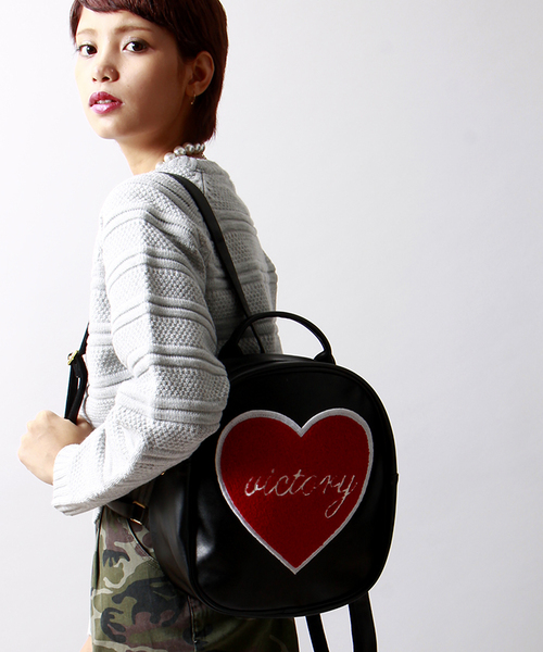 WEGO(ウィゴー)の「WEGO/サガラ刺繍リュック(バックパック/リュック・レディース・ホワイト/ブラック・FREE)」の1枚目の写真