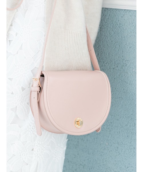 fifth(フィフス)の「ハーフムーンカラーショルダーバッグ(ショルダーバッグ・レディース・ベージュ/ピンク・FREE)」の1枚目の写真