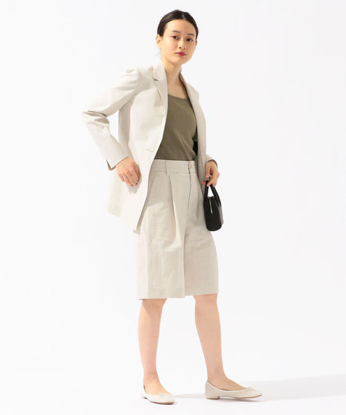 SHIPS(シップス)の「PrimaryNavyLabel:サッカーストライプハーフパンツ(その他パンツ・レディース・ベージュ・38/36)」の20枚目の写真
