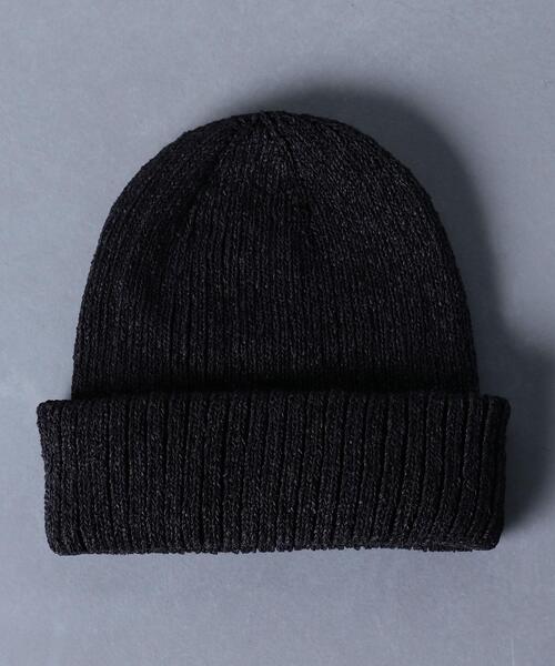 UNITED ARROWS(ユナイテッドアローズ)の「<UNITED ARROWS> PAPER/PO KNIT CAP◆(ニットキャップ/ビーニー・メンズ・ブラック/ダークグレー/ネイビー/オフホワイト・FREE)」の2枚目の写真