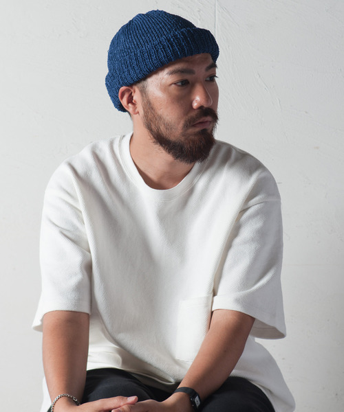 RACAL（ラカル）の「Summer Paper Knit Roll Watch / サマー和紙ニットロールワッチ（ニットキャップ/ビーニー・メンズ・ブラック/ベージュ/オリーブ系1/ブルー/ネイビー/チャコールグレー/ライトベージュ/ブラウン/ライトグレー/オリーブ系/オレンジ・FREE）」の10枚目の写真