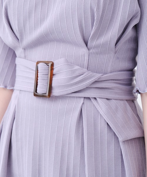 CONSCIOUS DAY（コンシャスデイ）の「ウエストベルト付トップス/CD0047（Tシャツ/カットソー・レディース・ブルー/ブラック/ベージュ/キャメル・ﾌﾘ-）」の7枚目の写真