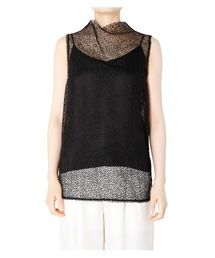 LE CIEL BLEU | Mesh Lace Sleeveless Tops(シャツ/ブラウス)