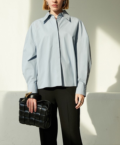 Fano Studios(ファノ ストゥディオズ)の「【Fano Studios】ストレートシルエット 裾スリット タックスラックス FQ20K006(スラックス・レディース・ブラック・S/L/M)」の7枚目の写真