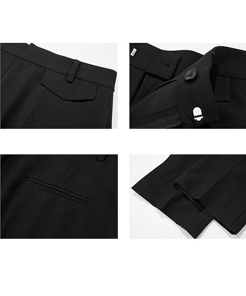 Fano Studios(ファノ ストゥディオズ)の「【Fano Studios】ストレートシルエット 裾スリット タックスラックス FQ20K006(スラックス・レディース・ブラック・S/L/M)」の11枚目の写真