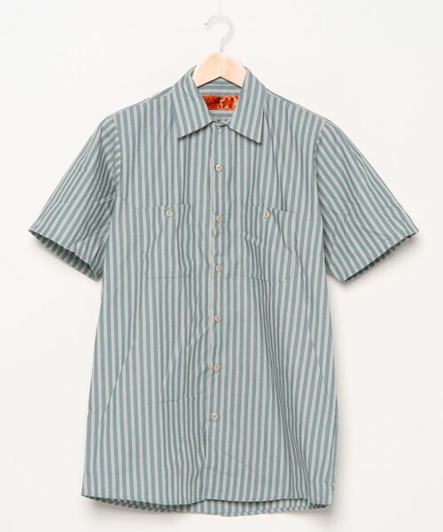 RED KAP(レッドキャップ)の「【RED KAP/レッドキャップ】(UN)S/S INDUSTRIAL STRIPE WORK SHIRT(シャツ/ブラウス・メンズ・ブラック系その他/グリーン系その他/ブルー系その他/グリーン系その他2/ブルー系その他2/ブルー系その他3/ブルー系その他4・MEDIUM)」の2枚目の写真