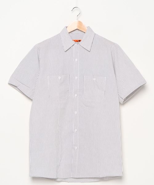 RED KAP(レッドキャップ)の「【RED KAP/レッドキャップ】(UN)S/S INDUSTRIAL STRIPE WORK SHIRT(シャツ/ブラウス・メンズ・ブラック系その他/グリーン系その他/ブルー系その他/グリーン系その他2/ブルー系その他2/ブルー系その他3/ブルー系その他4・MEDIUM)」の4枚目の写真