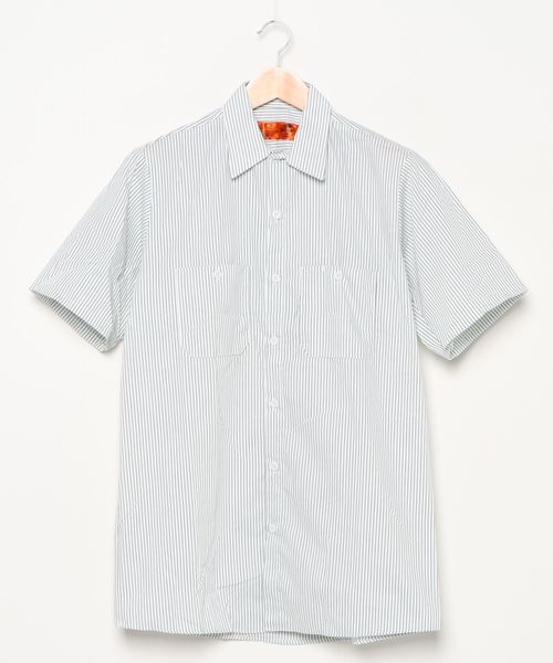 RED KAP(レッドキャップ)の「【RED KAP/レッドキャップ】(UN)S/S INDUSTRIAL STRIPE WORK SHIRT(シャツ/ブラウス・メンズ・ブラック系その他/グリーン系その他/ブルー系その他/グリーン系その他2/ブルー系その他2/ブルー系その他3/ブルー系その他4・MEDIUM)」の3枚目の写真