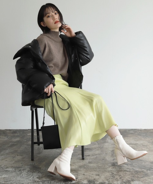 PAGEBOY（ページボーイ）の「シャイニーツイルマーメイドスカート（スカート・レディース・モカ/イエロー系その他/ブラック・FREE）」の9枚目の写真