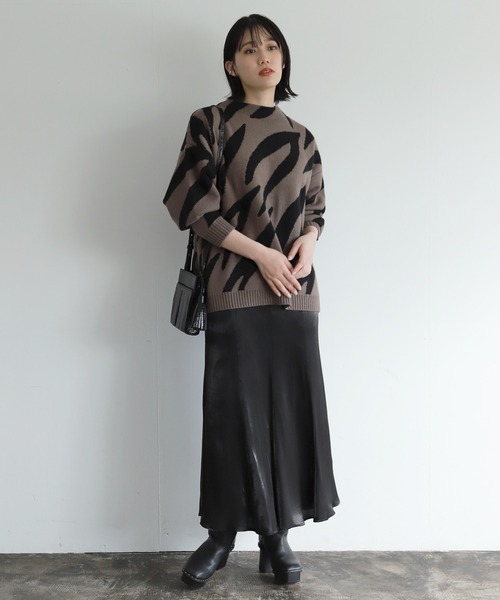 PAGEBOY（ページボーイ）の「シャイニーツイルマーメイドスカート（スカート・レディース・モカ/イエロー系その他/ブラック・FREE）」の5枚目の写真