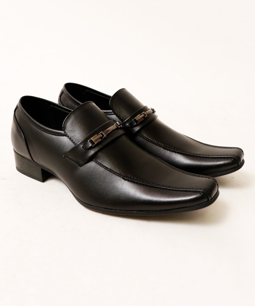 LASSU&FRISS(ラスアンドフリス)の「LASSU&FRISS スクエアトゥビットスワールシューズ(ドレスシューズ・メンズ・ブラック・39/42/43/48/40/41/45/46)」の1枚目の写真