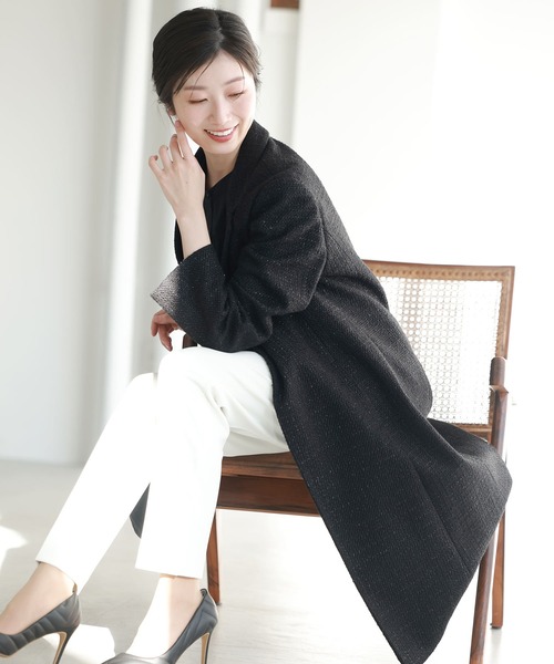 ツイードラメチェスターコート（チェスターコート）｜sankyo