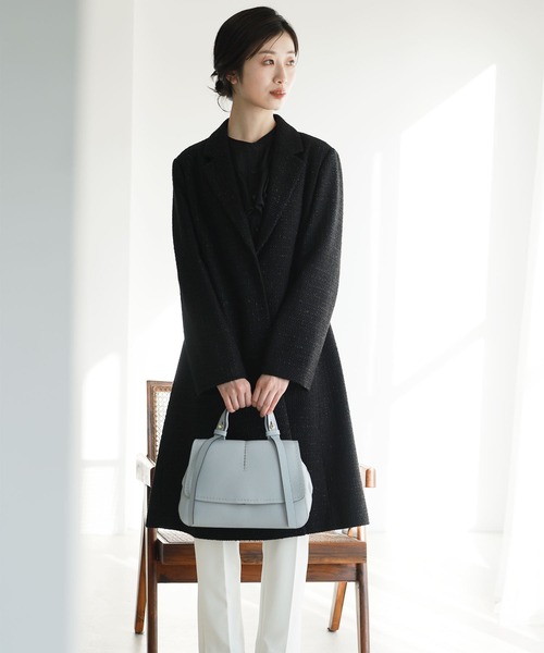 黒と白のツイード チェスターコート 楽天市場】ツイード ジャケット メンズ チェスターコート アウター