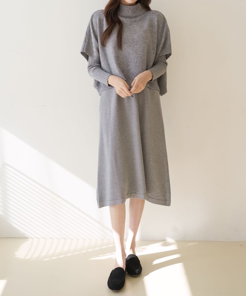 正規 ハイネックベスト ワンピース セットアップ Me Em Select ミームセレクト のファッション 最新作の好評 Arenatheatre Net