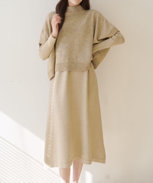 正規 ハイネックベスト ワンピース セットアップ Me Em Select ミームセレクト のファッション 最新作の好評 Arenatheatre Net