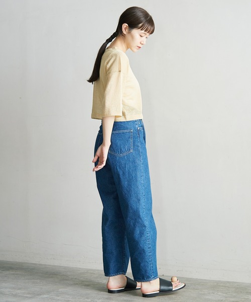 nitca（ニトカ）の「シアーリネンＴニット（ニット/セーター・レディース・ベージュ/ブラック/グリーン・FREE）」の12枚目の写真