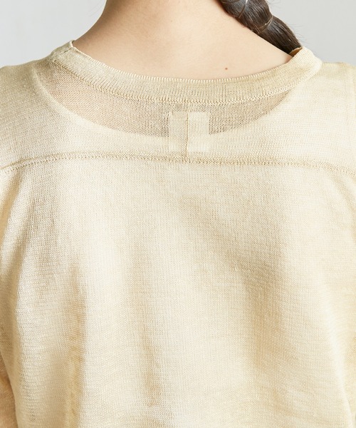 nitca（ニトカ）の「シアーリネンＴニット（ニット/セーター・レディース・ベージュ/ブラック/グリーン・FREE）」の15枚目の写真