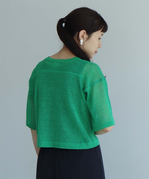 nitca（ニトカ）の「シアーリネンＴニット（ニット/セーター・レディース・ベージュ/ブラック/グリーン・FREE）」の18枚目の写真