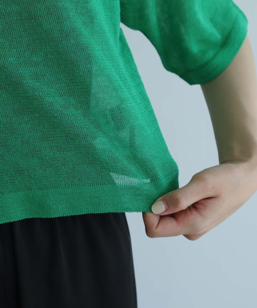 nitca（ニトカ）の「シアーリネンＴニット（ニット/セーター・レディース・ベージュ/ブラック/グリーン・FREE）」の20枚目の写真