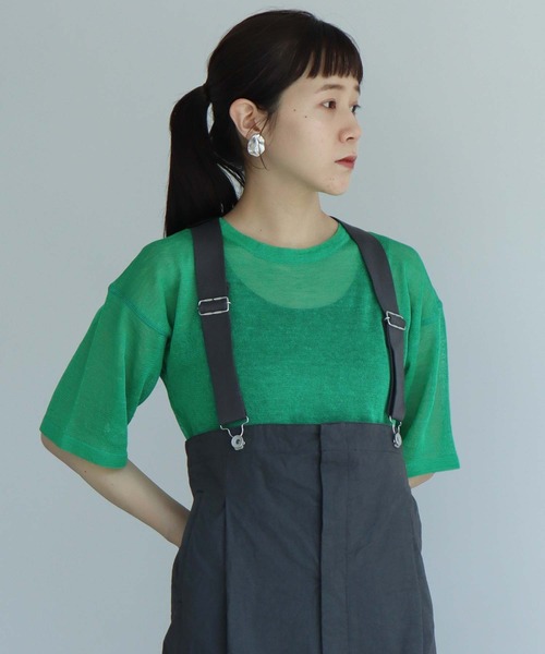 nitca（ニトカ）の「シアーリネンＴニット（ニット/セーター・レディース・ベージュ/ブラック/グリーン・FREE）」の22枚目の写真